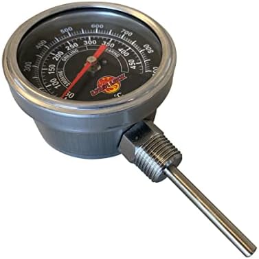 Black Face BBQ Grill Thermometer 50F-900F High Temp Range Heavy Duty Premium Quality Smoker Thermo 2 Inch or 3" with M8 or 1/2 NPT Thread (Top Mount, 3 in. Face, 2.5 in. Stem 1/2" NPT) - Image 4