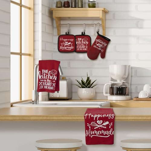 Sratte 6 Pcs Kitchen Decor Accessories Set, Kitchen, Wine Red - Image 3