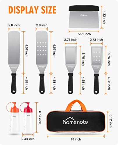 HOMENOTE Black Griddle Accessories Kit, Griddle Spatula Set for Blackstone - Image 6