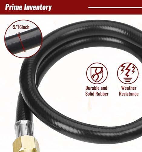 CALPOSE 2 Feet Propane Hose with Regulator & Gauge - Image 2