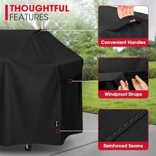 Unicook Grill Cover Heavy Duty Waterproof 70 Inch, Large Outdoor BBQ Cover - Image 6