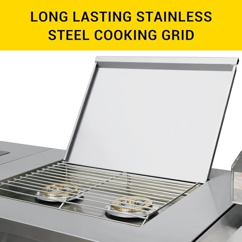 CT Copper Tailor Outdoor Propane Gas Double Side Burner with Dustproof Cover, Cabinet Style, 20000 BTUs, Stainless Steel - Image 3