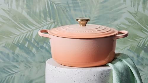 Le Creuset Enameled Cast Iron Round Dutch Oven, 5.5 qt., Peche - Image 5