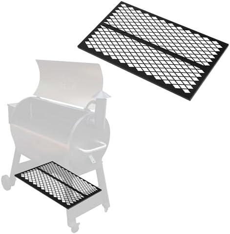Iron Forge Tools Pellet Grill Storage Shelf, Black Powder Coated Steel by IronForgeTools