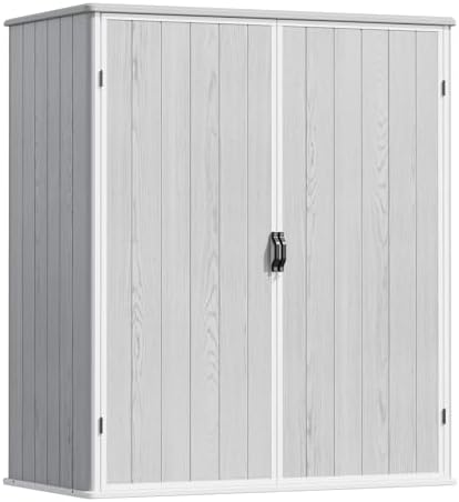 Devoko 5x3 FT Resin Outdoor Storage Cabinet, Plastic Shed with Floor - Image 7