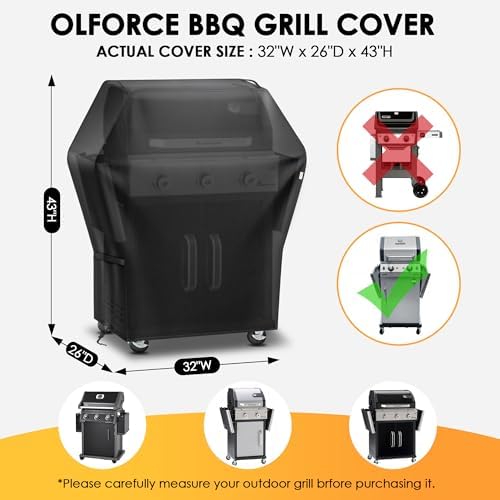 32 Inch Grill Cover, Waterproof, Weather, UV & Fade Proof for Outdoor Grill - Image 2