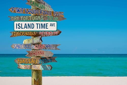 Island Time Ave Metal Sign 4x16in Tropical Beach Plaque for Home Bar Yard Living Room Cool House Garden Decor - Image 4
