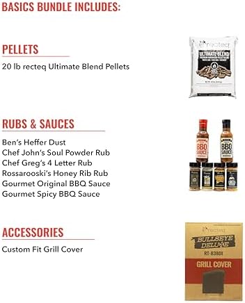 recteq Pellet Grill RT-B380 Bullseye + Grilling Basics Bundle, BBQ, Outdoor, and Electric Pellet Smoker Grill, Electric Smokers, Uses 100% Wood Pellets for Ribs, Brisket, Chicken, Sear, Smoke - Image 3