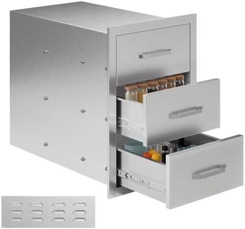 SPECRAFT 14 in Stainless Steel Outdoor Kitchen 3-Drawer Cabinet by SPECRAFT