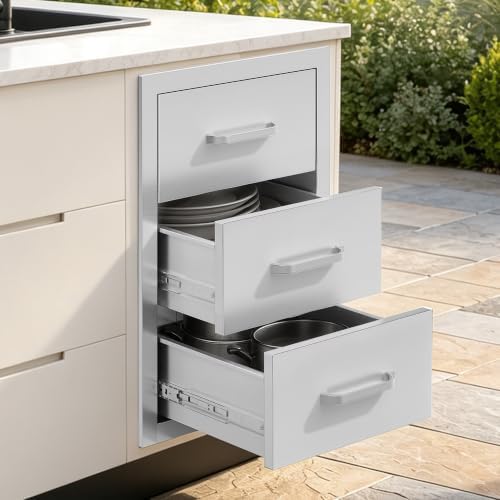 SPECRAFT 14 in Stainless Steel Outdoor Kitchen 3-Drawer Cabinet - Image 2