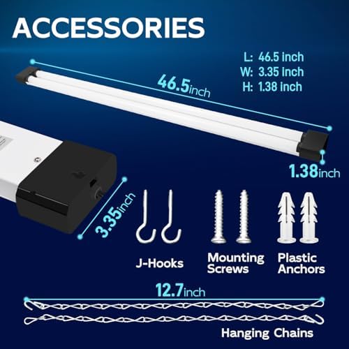 hykolity 4 Pack 4FT LED Shop Light,4400LM,5000K Daylight - Image 6