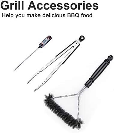 Kingkong 7130 Grill Cover for Weber Genesis II 3 Burner Grill and Genesis 300 Series Grills (Compared to 7130) including Brush, Tongs and Thermometer - Image 6