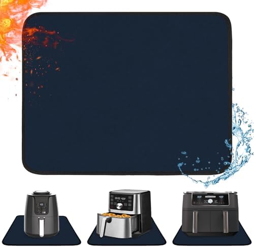Heat Resistant Mats for Air Fryer on Countertop, 20 x 16in, Blue by Amerbro