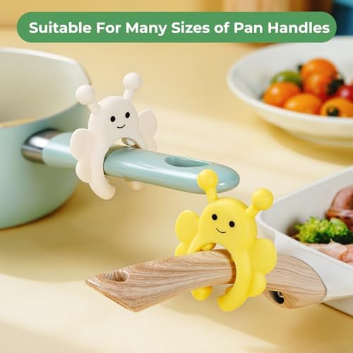 Bee Spoon Holder Cute Spoon Rest for Stove Top, Steam Releaser & Lid Lifter – Heat Resistant Silicone Cooking Gadget, Fun Kitchen Accessories, Unique Cooking Gift - Image 4