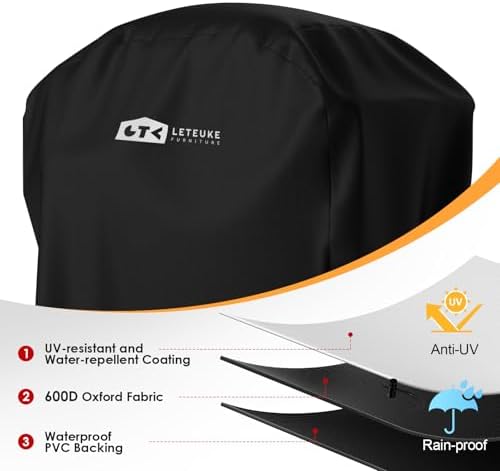 Leteuke Grill Cover for Outdoor Pizza Oven Table Stand Grill Cart - Image 6