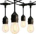 Banord 50FT Outdoor String Lights, S14 Waterproof Patio Lighting, Black by Banord