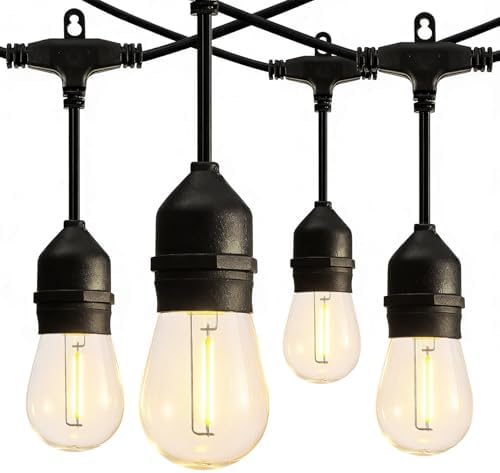 Banord Outdoor String Lights 105FT, S14 Waterproof Patio Lighting, Black by Banord