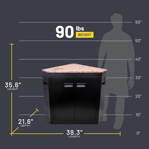 Charbroil Medallion Series Modular Outdoor Kitchen Corner, Black - 463246718 - Image 3