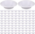 100 Pack 16oz White Disposable Plastic Bowls Dessert, Ice Cream, Salad, Soup Serving Cups for Party, Picnic, Food Snacks (White) by Unknown