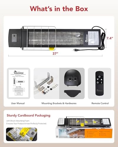 DR. INFRARED HEATER 1500W Portable Infrared Indoor and Outdoor Space Heater - Image 7