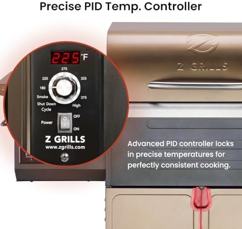 Z GRILLS 600D Wood Pellet Grill, 572 Sq In, PID 3.0 Controller, Bronze - Image 4