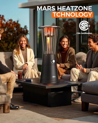 Tabletop Heater Patio Heater, 11,000 BTU Propane Patio Heater for Commercial, Balcony & Porch, Quartz Glass Tube, Portable Small Heater For Outdoor Use - Black - Image 5