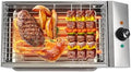 1800W Electric BBQ Grill, Non-stick Stainless Steel Smokeless Barbecue Grill, 110V Commercial Indoor & Outdoor Countertop Grill with Removable Griddle for Camping Party by Unknown