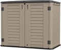 KINYING Outdoor Storage Shed - Horizontal Storage Cabinet Waterproof for Garden, Patio, Backyard, Storage Box for Easy Storage of Garbage Cans, Tools, Lawn Mower, 35 Cubic Feet,Dark Brown by KINYING