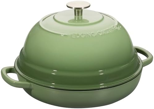 EDGING CASTING Enameled Cast Iron Dutch Oven Pot with Lid, Round Bread Oven for Homemade Sourdough Bread Baking, 6 Quart, Pistachio Green - Image 4