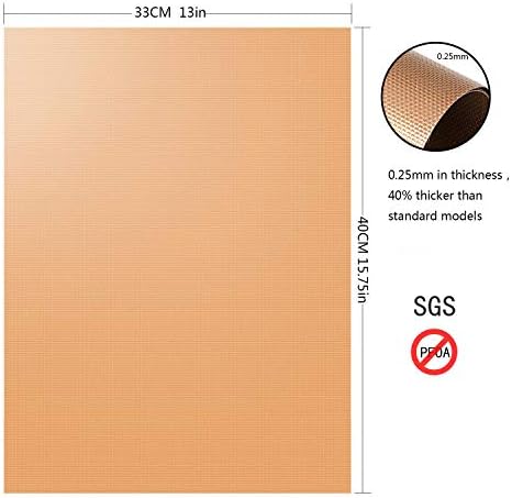 AOOCAN Copper Grill Mat Set of 5 - Non-Stick BBQ Outdoor Grill, Copper Grilling Mats Reusable and Easy to Clean, Works on Electric Grill Outdoor Gas Charcoal BBQ as Seen on TV-15.75 x 13 Inch - Image 2