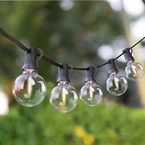 Mlambert 150Ft(3x50Ft) Outdoor String Lights, G40 Globe Patio Lights with 75+6 Dimmable Shatterproof LED Hanging Bulbs for Backyard Party-Black Wire - Image 4