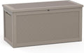 320 Gallon Resin Deck Box, Grey Outdoor Storage Box, Waterproof UV Resistant with Hydraulic Rod & Stable Structure, Great for Patio, Garden and Pool(Gray) by KFY