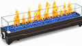 GRISUN 36 Inch Propane Tabletop Fire Pit, 50,000 BTU with Glass Wind Guard by Grisun