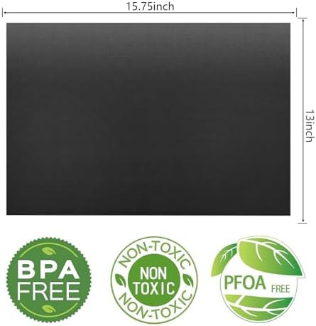 Set of 6 Grill Mats for Gas Grill, 3 Black 3 Copper - Image 4