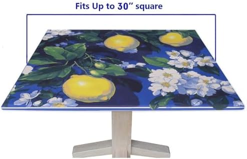 Square Tablecloth, Lemon and Tile Pattern Printed on Oilproof Square Cover, Perfect for Meals Coffee Guest Dinners, Fit for 30" x 30" Square Tables - Image 5