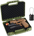 Kinghardcase 9mm Gun Case Lockable, TSA Approved Firearm Travel Case with TSA Lock, Pistol Case Hard Shell, Gun Safe for Handgun, Pistol, Revolver - Shockproof Gun Storage by Kinghardcase