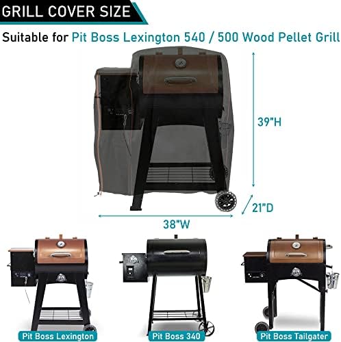 ZJYWSCH Grill Cover for Pit Boss Lexington 540 500 PB500LXW1 PB500NX PB340TGW1 500FB2 for Rec Tec 340 PitBoss Tailgater Lexington Onyx Wood Pellet Grill Cover Waterproof - Image 2