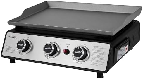 Royal Gourmet PD1301S Portable 3-Burner Tabletop Gas Griddle - Image 2