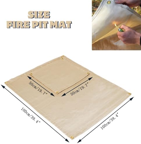 SoloWilder Fire Pit Mat 40" Wood Stove Under Grill Mat (940°F Safety) for Deck BBQ Fireproof Floor Tent Campsite Insulation Protection - Image 2