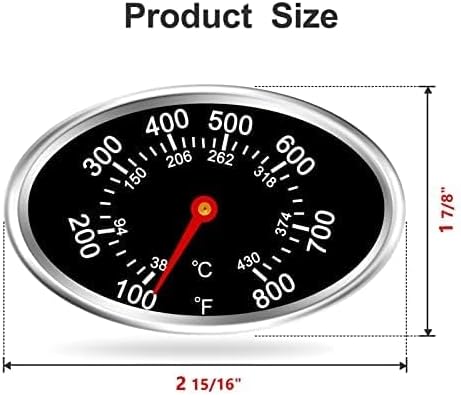 1PC Grill Lid Thermometer Heat Indicator Replacement for Grill Master Nexgrill 720-0697, 720-0737, BBQ Temperature Gauge for Nexgrill 720-0830H, 720-0888 - Image 2