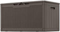 Greesum 100 Gallon Resin Patio Storage Box for Garden Tools, Dark Brown by BuynowfromGreesum