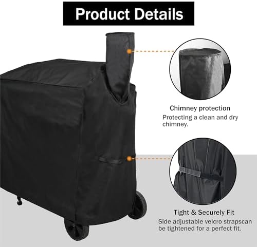 Heavy Duty ZGC-02B Full Length Grill Cover Compatible with Z Grill 700 Serial Wood Pellet Grills and Compatible with ZPG-450A ZPG-550B Grills - Image 2