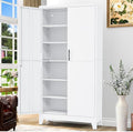 GAIOUS 79" Tall Metal Storage Cabinet with Lock,2 Door Steel Bookcase White by GAIOUS
