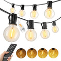 Brightown Outdoor String Lights, 55FT 17 G40 Bulbs Shatterproof Patio Lights, Waterproof Dimmable Hanging Connectable Globe LED Outdoor Lights for Backyard, Bistro, Porch, Deck, Balcony by Brightown