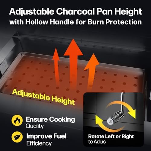28Inch Built in Charcoal BBQ Grill for Outdoor Kitchen,Large Barbecue Grill - Image 6