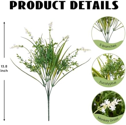 Hrobek Outdoor Faux Plants UV Resistant Fake Greenery for Outside Planter - Image 2