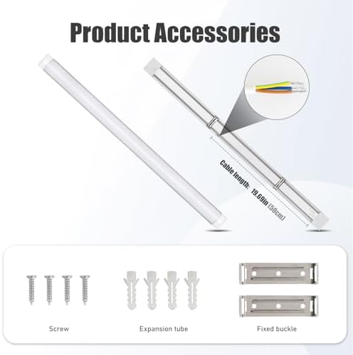 8 Packs 3FT LED Batten Light with 50cm Cable, Ultra-Thin Ceiling Surface Mounted Light, 30W, Day Light 4000K, IP20, LED Ceiling Light Fixture for Garage, Shop, Hallway, Office, Market - Image 4