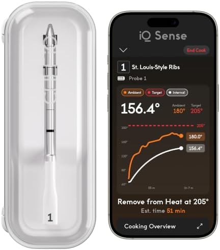 CHEF iQ Sense | Smart Wireless Meat Thermometer | Ultra-Thin Probe | WiFi Unlimited Range | 1000°F Heat Safe | 5 Sensors | BBQ, Grill, Oven, Smoker, Air Fryer | Gen3 by Unknown