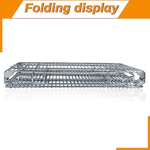 Jerky Racks for Barrel Style Pellet Grills, 21"W×17.2"L, 3 Tiered Foldable Sliding 830 in² Cooking Space Expansion Grate Accessory for Pit Boss, Traeger, Z Grill, Green Mountain and More Smoker Grills - Image 4