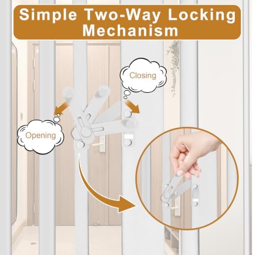 YZHDUXIU 55" Extra Tall Cat Gate, 29.92"-43" Wide Adjustable Pet Gate - Image 5